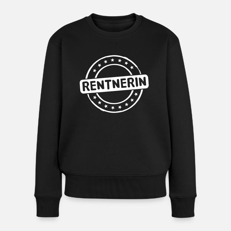 Rentnerin - Frauen Premium Bio Pullover - Schwarz