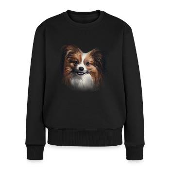 Papillon - Frauen Premium Bio Pullover - Schwarz - Vorne - Julia (174cm)
