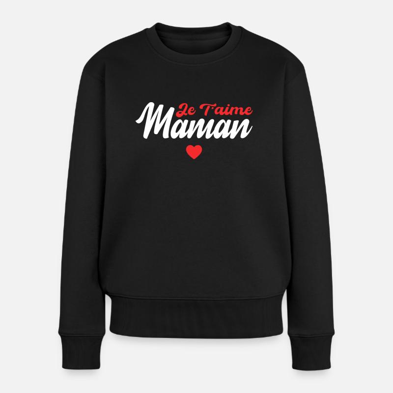 Je t'aime maman ! - Pull Premium bio Femme - noir