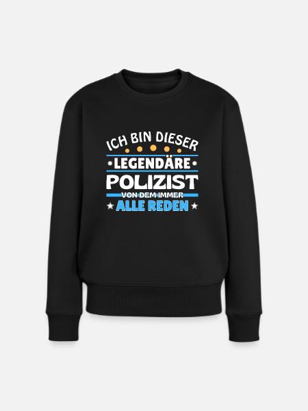 Ich bin dieser legendäre Polizist - Frauen Premium Bio Pullover - Schwarz