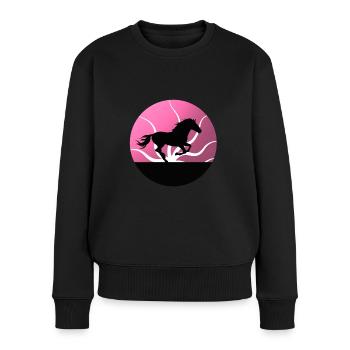 Chevaux équitation sport équestre - Pull Premium bio Femme - noir - Devant - Julia (174cm)