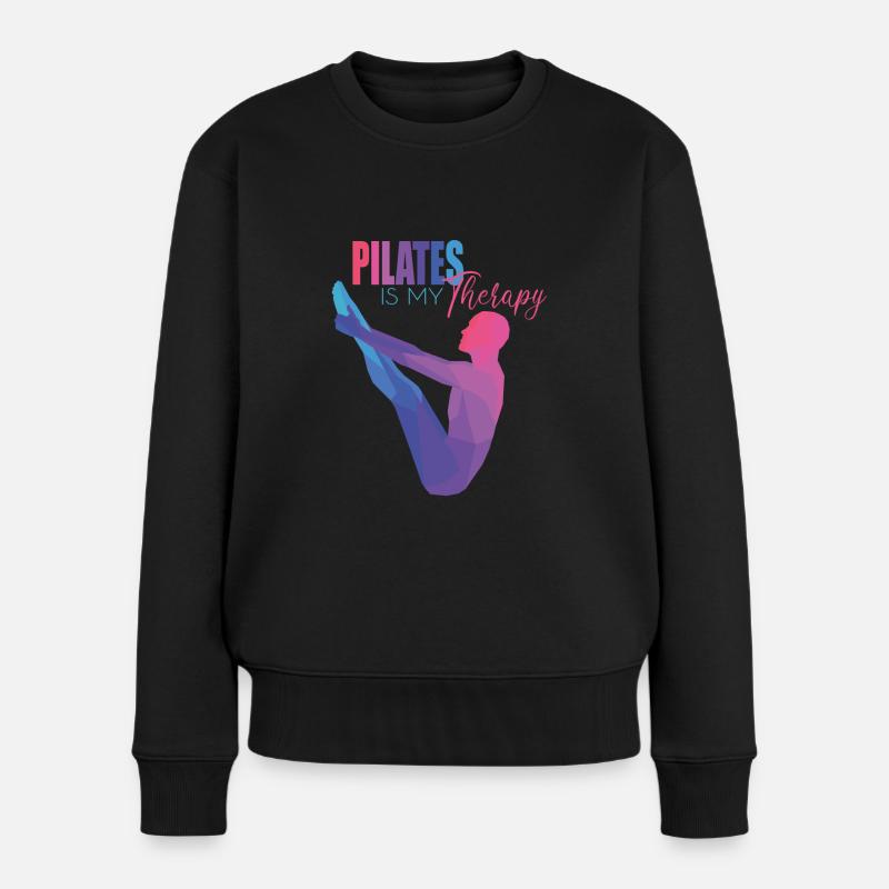 Pilates Geschenk - Frauen Premium Bio Pullover - Schwarz