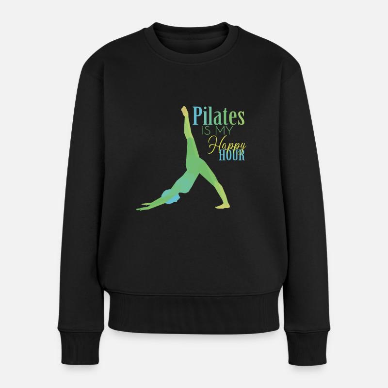 Pilates - Frauen Premium Bio Pullover - Schwarz