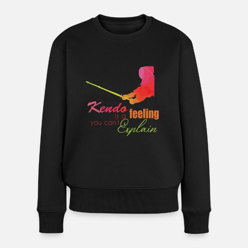 Kendo - Frauen Premium Bio Pullover - Schwarz