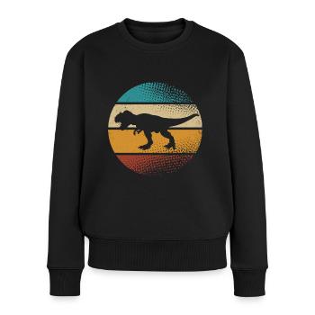 T Rex - Pull Premium bio Femme - noir - Devant - Julia (174cm)