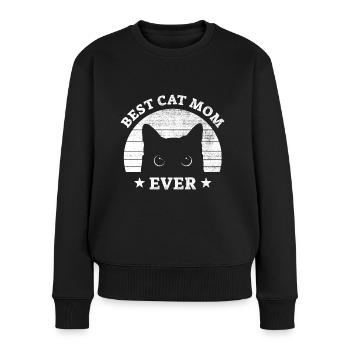 Meilleur chat maman jamais - cadeau pour les propriétaires de chats - Pull Premium bio Femme - noir - Devant - Julia (174cm)