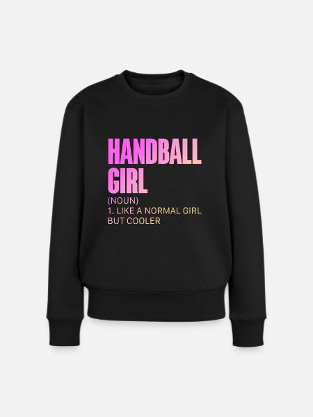 Handball Handball Joueur de handball féminin - Pull Premium bio Femme - noir