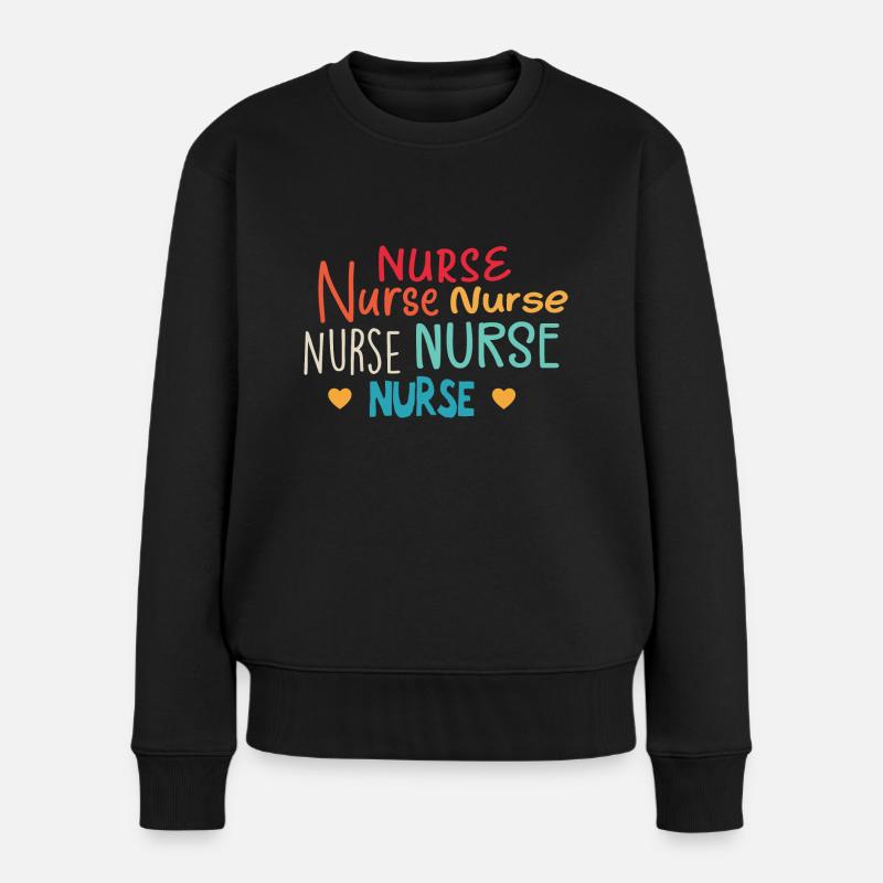 Krankenschwester - Geschenk Krankenschwester - Frauen Premium Bio Pullover - Schwarz