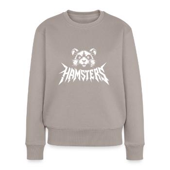 Groupes de Metal Parodique - Hamsters - Pull Premium bio Femme - taupe - Devant - Julia (174cm)