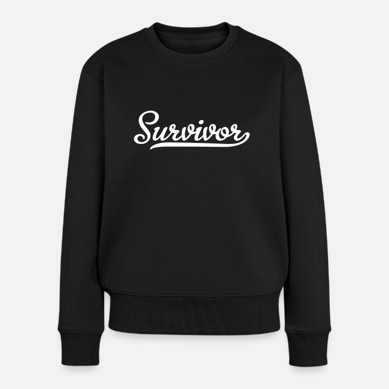Survivor - Frauen Premium Bio Pullover - Schwarz