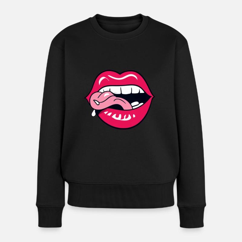 Langue lascive - Pull Premium bio Femme - noir