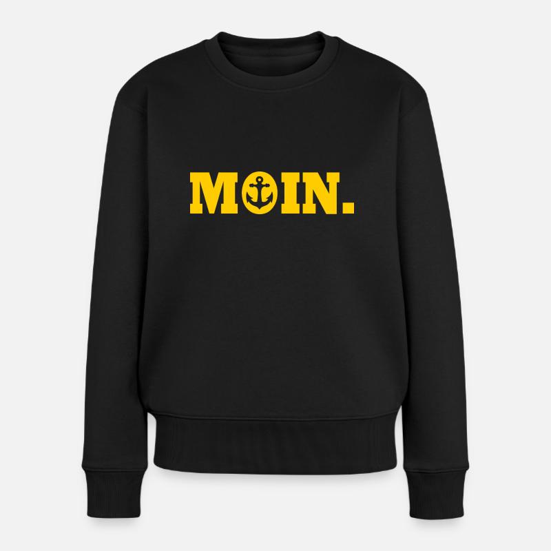 Moin - Frauen Premium Bio Pullover - Schwarz