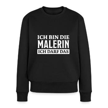 Malerin Spruch Malermeister Beruf Malerin Geschenk - Frauen Premium Bio Pullover - Schwarz - Vorne - Julia (174cm)