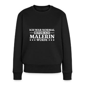 Malerin Spruch Malermeister Beruf Malerin Geschenk - Frauen Premium Bio Pullover - Schwarz - Vorne - Julia (174cm)