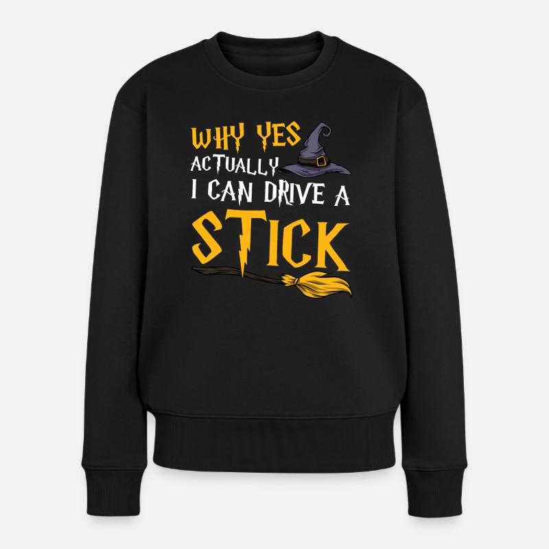 Why can I drive a stick - Women's Premium Organic Jumper - black