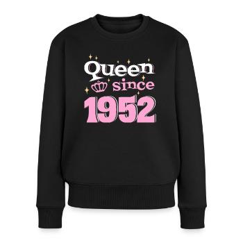 Königin seit 1952 70-jähriges Jubiläum der Frau - Frauen Premium Bio Pullover - Schwarz - Vorne - Julia (174cm)