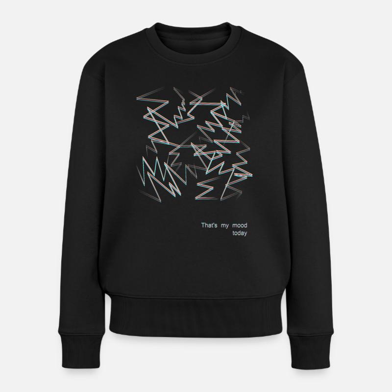 Sturm - meine Stimmung heute - Frauen Premium Bio Pullover - Schwarz