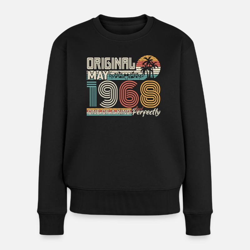 Mai 1968 Geburtstag Mai 1968 Geschenk 1968 - Frauen Premium Bio Pullover - Schwarz