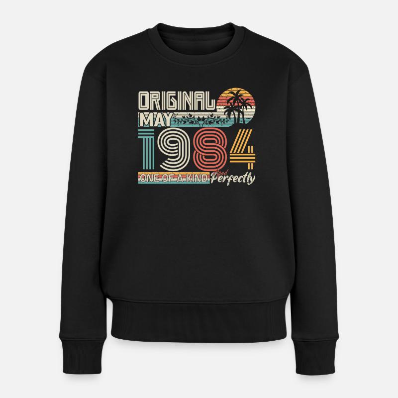 Mai 1984 Jubiläum Mai 1984 Geschenk 1984 - Frauen Premium Bio Pullover - Schwarz