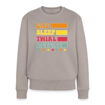 Bâton Twirling Staff Jonglage Gymnastik mit Stab - Frauen Premium Bio Pullover - Taupe - Vorne - Julia (174cm)
