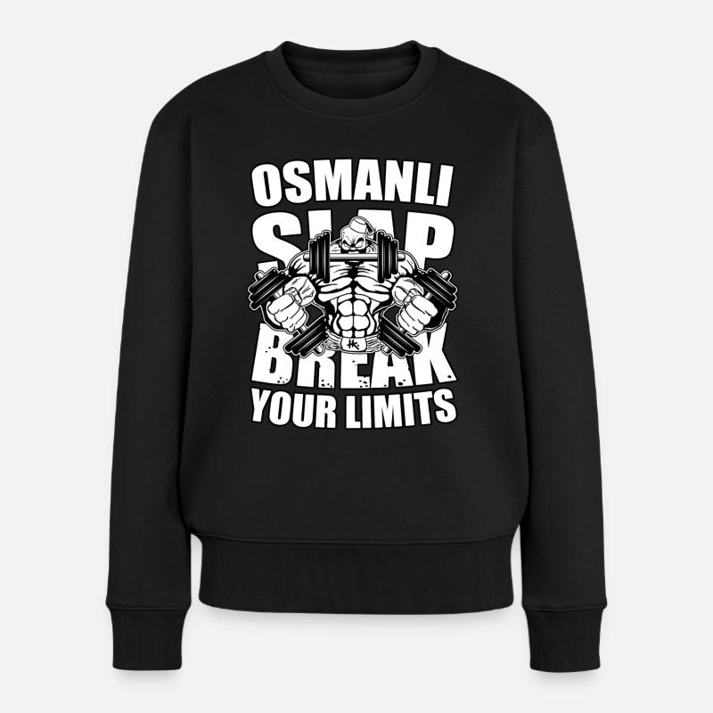 OSMANLI SLAP-LIMIT - Frauen Premium Bio Pullover - Schwarz