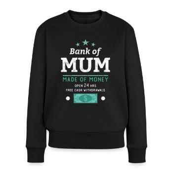 Banque de Maman - Pull Premium bio Femme - noir - Devant - Julia (174cm)