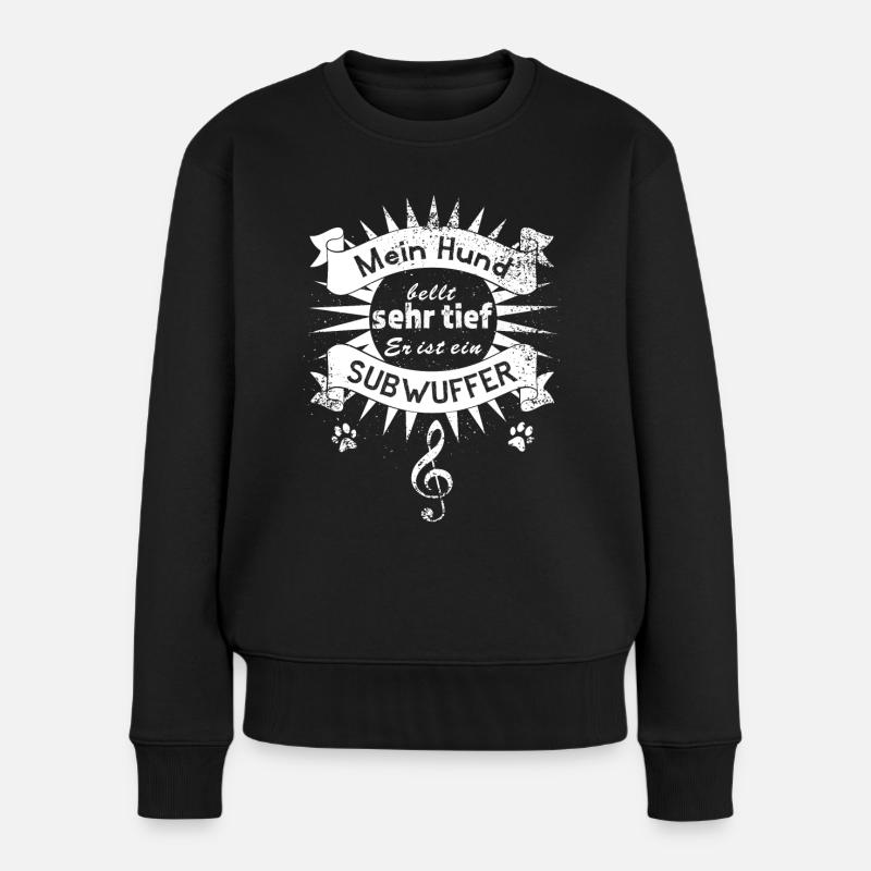 Subwuffer - Frauen Premium Bio Pullover - Schwarz