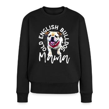 Bulldogge Bulldog Bulldoggen Mama - Frauen Premium Bio Pullover - Schwarz - Vorne - Julia (174cm)