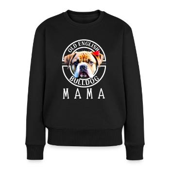 Bulldogge Bulldog Bulldoggen Mama - Frauen Premium Bio Pullover - Schwarz - Vorne - Julia (174cm)