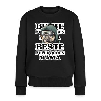 BEST BULLDOGS Maman chien BULLDOG Dogs - Pull Premium bio Femme - noir - Devant - Julia (174cm)