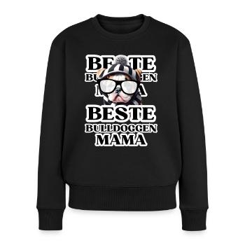 BESTE BULLDOGGEN Mama Hund BULLDOGGE Hunde - Frauen Premium Bio Pullover - Schwarz - Vorne - Julia (174cm)