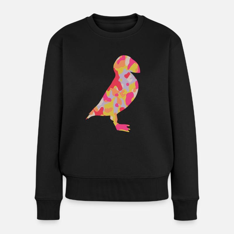Puffin Papageitaucher Kinder Papageientaucher - Frauen Premium Bio Pullover - Schwarz