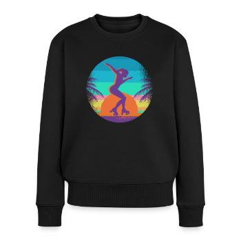 Rollschuhe Rollschuh Kinder Damen Skates Mädchen - Frauen Premium Bio Pullover - Schwarz - Vorne - Julia (174cm)