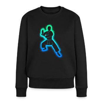Taekwondo Arts Martiaux Enfants Hommes Karaté Garçons - Pull Premium bio Femme - noir - Devant - Julia (174cm)