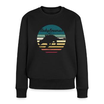 Reptile blindé Ankylosaurus - Pull Premium bio Femme - noir - Devant - Julia (174cm)