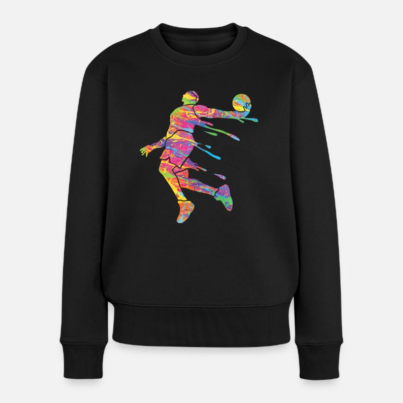 Basketteur Coloré Paint Slam Dunk Sports - Pull Premium bio Femme - noir
