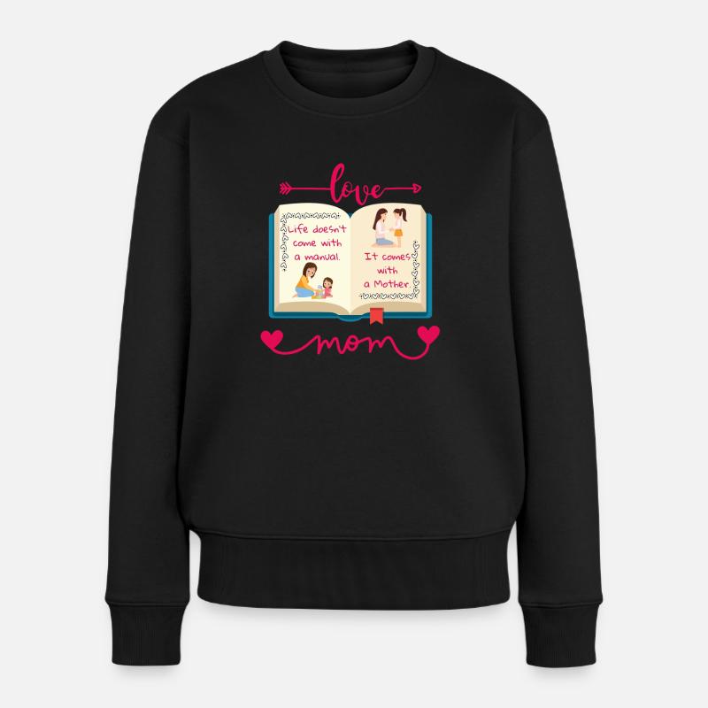 Mamas Liebe - Frauen Premium Bio Pullover - Schwarz