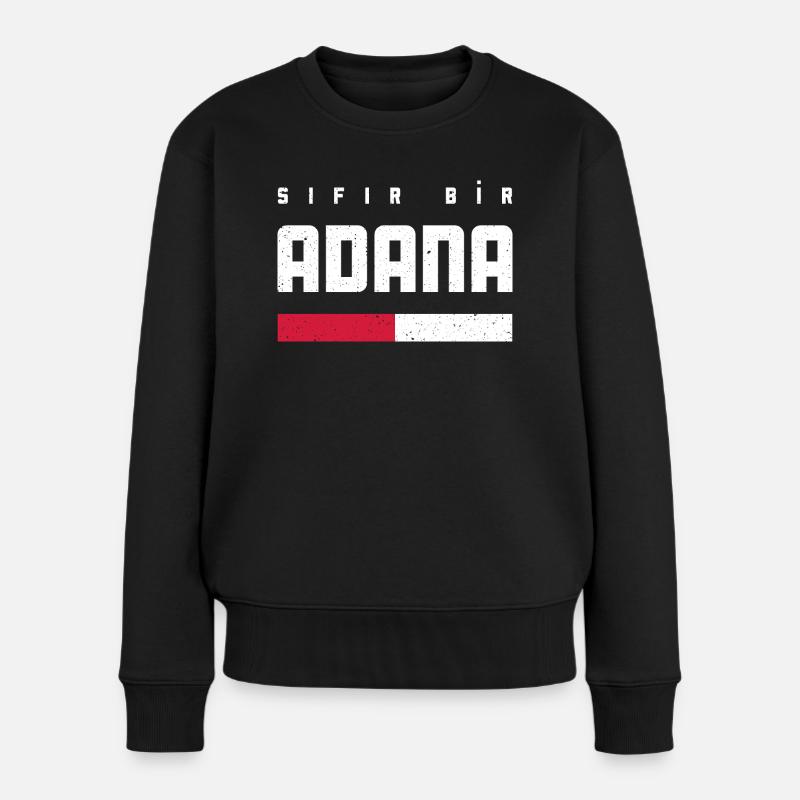 Adana 01 - Frauen Premium Bio Pullover - Schwarz