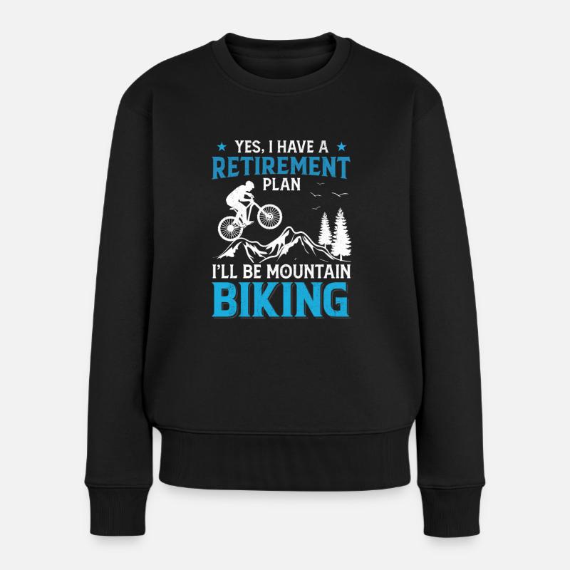 Altersvorsorge - Mountainbiken - Frauen Premium Bio Pullover - Schwarz
