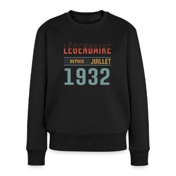 Légendaire Depuis Juillet 1932 Anniversaire Cadeau - Pull Premium bio Femme - noir - Devant - Julia (174cm)