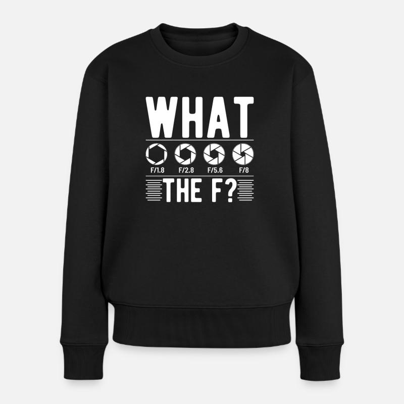 Fotograf Fotografie Kameraobjektiv - Frauen Premium Bio Pullover - Schwarz