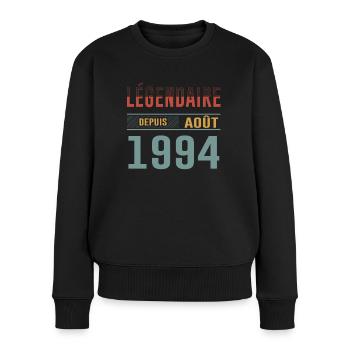 Légendaire Depuis Août 1994 Anniversaire Cadeau - Pull Premium bio Femme - noir - Devant - Julia (174cm)