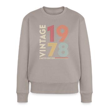 1978 Birthday Present - Women's Premium Organic Jumper - taupe - Front - Julia (174cm)