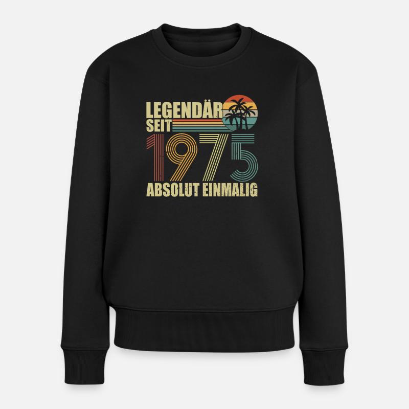 Legendär seit 1975 - Frauen Premium Bio Pullover - Schwarz