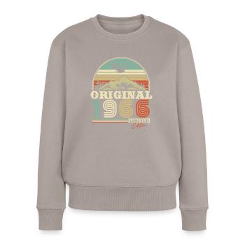 Vintage 1966 Berg & Adler Birthday Gift - Women's Premium Organic Jumper - taupe - Front - Julia (174cm)