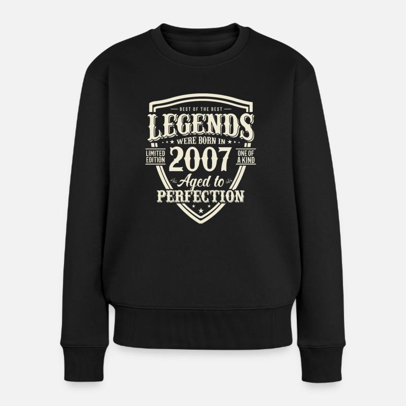 Jahrgang 2007: Ein einzigartiges Geschenk - Frauen Premium Bio Pullover - Schwarz