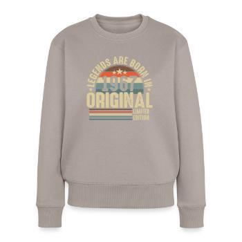Legenden entstehen 1967 Limited Edition - Frauen Premium Bio Pullover - Taupe - Vorne - Julia (174cm)