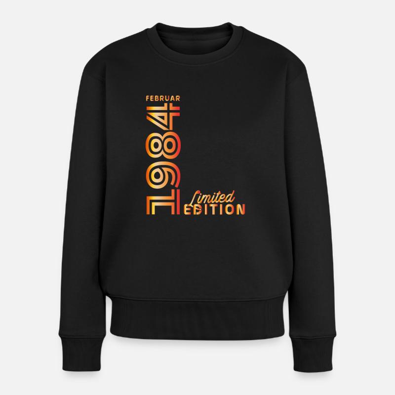 Februar 1984 Jubiläumsausgabe - Frauen Premium Bio Pullover - Schwarz