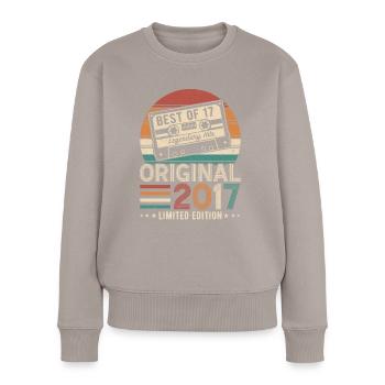 Geboren Legenden - Frauen Premium Bio Pullover - Taupe - Vorne - Julia (174cm)
