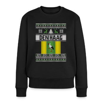 Falscher Weihnachtspullover Den Haag - Frauen Premium Bio Pullover - Schwarz - Vorne - Julia (174cm)